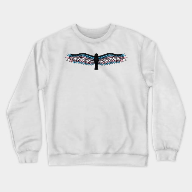 Fly With Pride, Raven Series - Transgender Crewneck Sweatshirt by StephOBrien